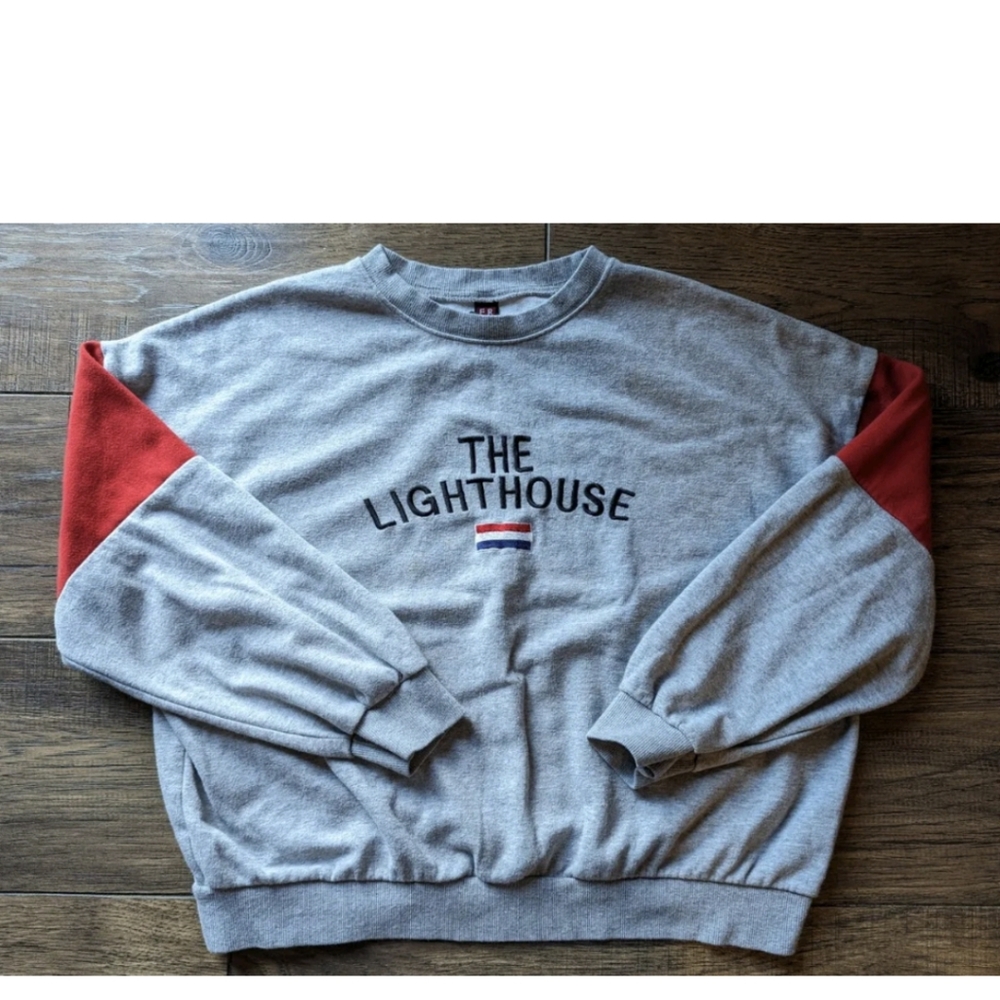 FRMD Products Vintage The Lighthouse Gray Sweatshirt Unisex Size Medium Korea